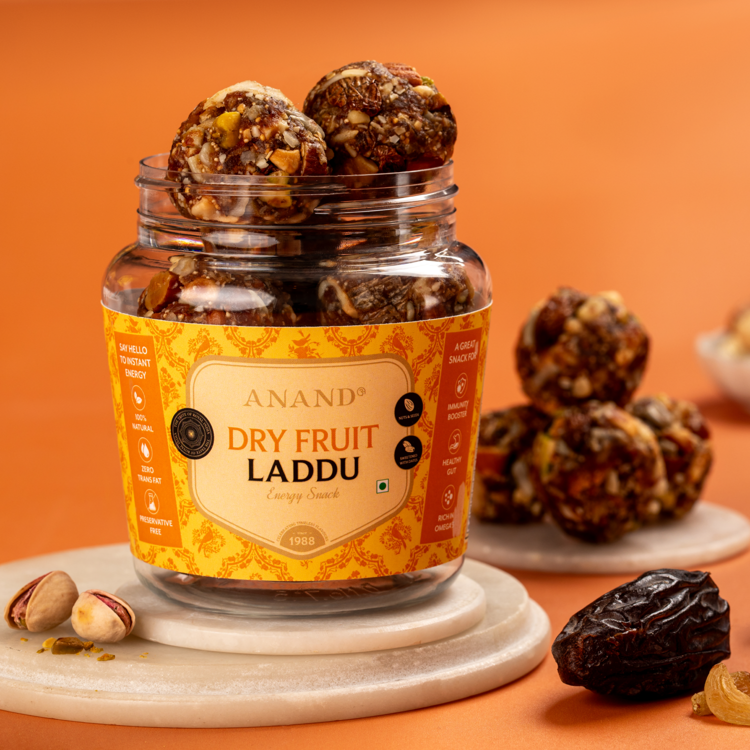 Anand Dry Fruit Laddu 225g ( sweetened with dates only )