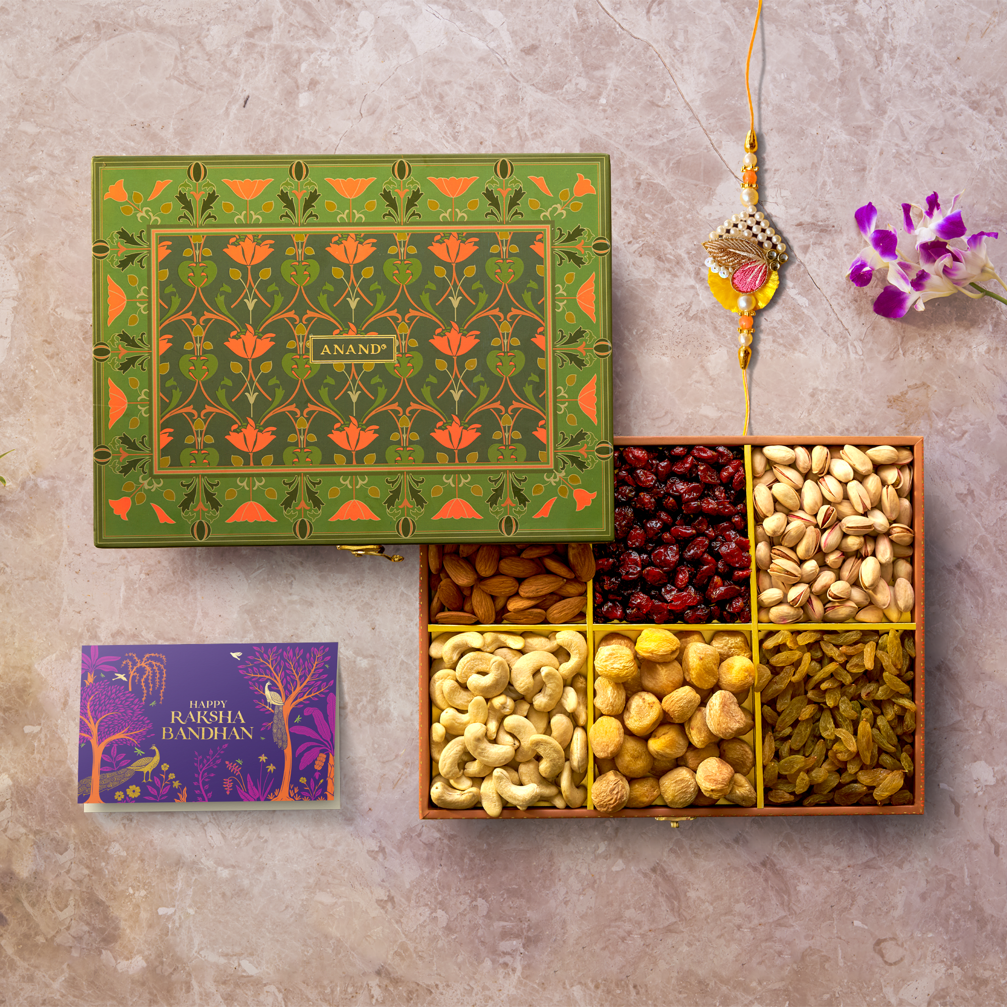 Raksha Bandhan Special TRAVANCORE Dry Fruits Wooden Box