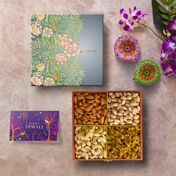 Diwali Special MOGRA Dry Fruits Wooden Box 400 gm