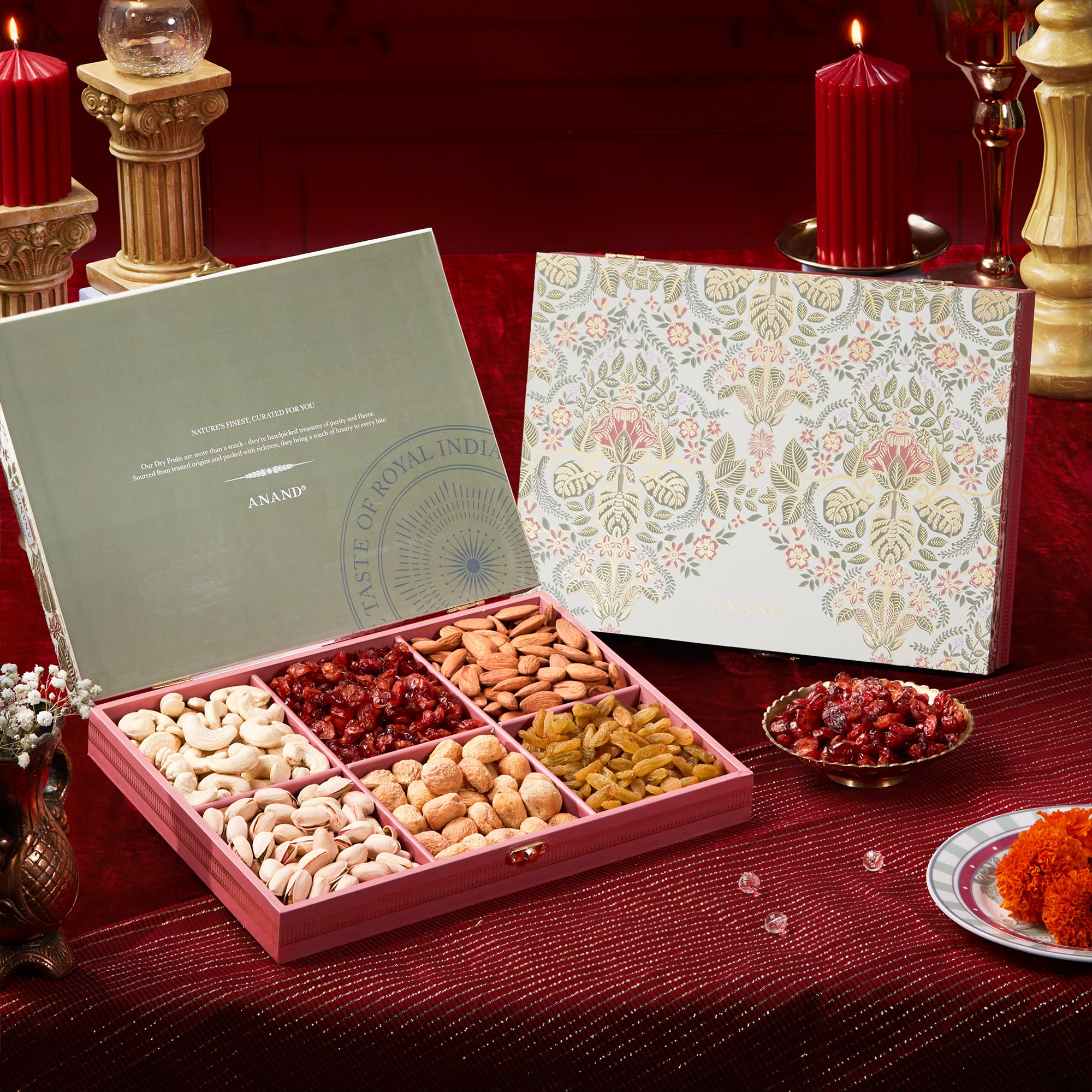 TRAVANCORE Dry Fruits Wooden Box 450g